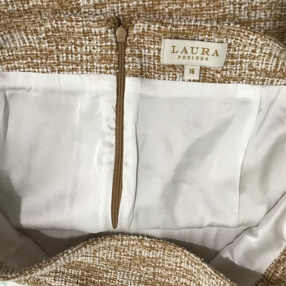 NWOT Laura Yellow High Waisted Tweed Boucle Pencil Skirt Plus Size 16/1X - Picture 9 of 9